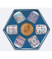 IZNI BAMBOO - Set 6-tich porcelánových šálok s bambusovou podšálkou 